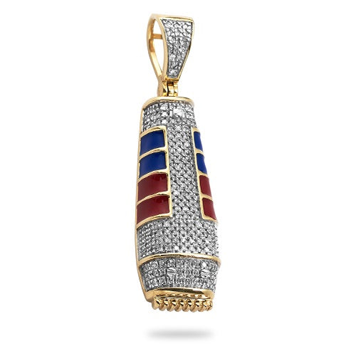 10KY 0.45CTW DIAMOND BARBER CLIPPERS PENDANT